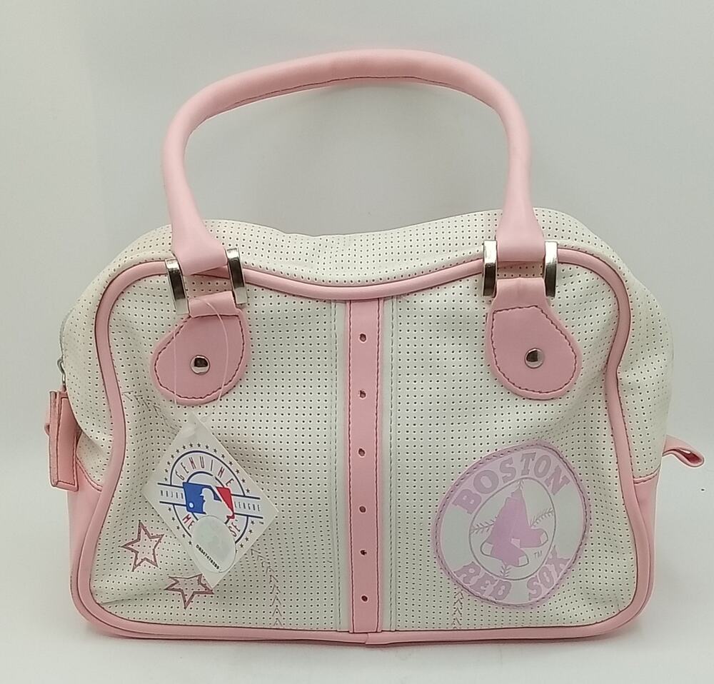 Boston Red Sox MLB White/Pink Handbag Purse